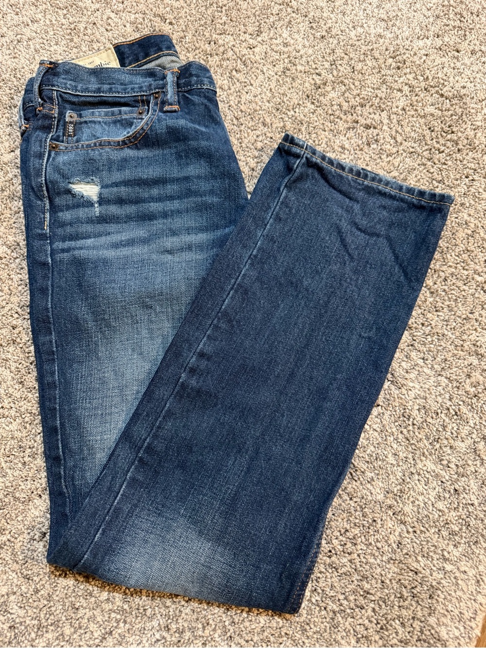 Abercrombie & Fitch Kids Dark Blue Distressed Jeans